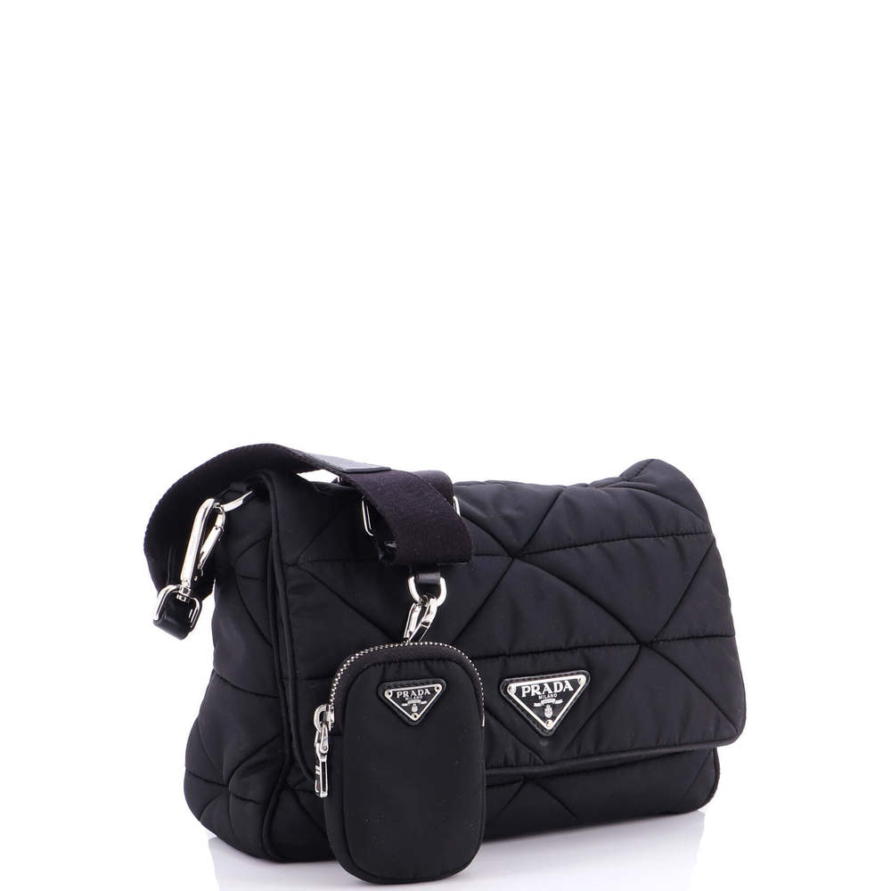 Prada Padded Flap Shoulder Bag Quilted Tessuto - Picture 2 of 8